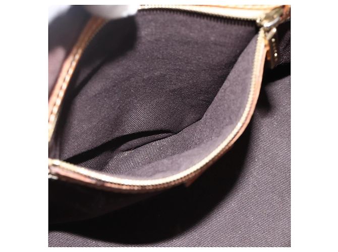 Céline CELINE Macadam Canvas Hand Bag PVC Leather Brown Gold - vista 23