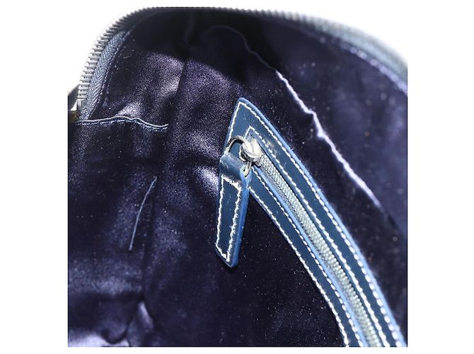 FENDI Zucchino Canvas Shoulder Bag Navy Silver - vista 20