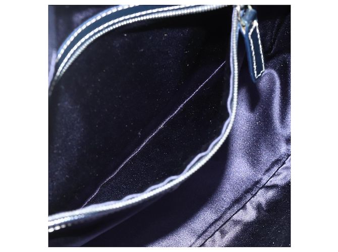 FENDI Zucchino Canvas Shoulder Bag Navy Silver - vista 21
