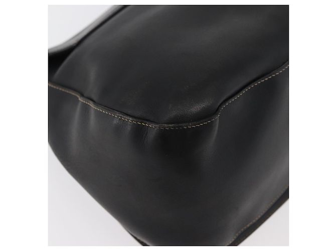 PRADA Chain Shoulder Bag Leather Black Gold - vista 15