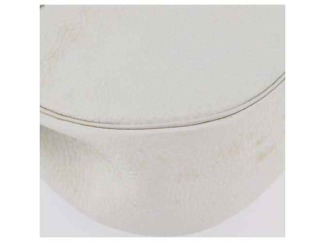 Christian Dior Shoulder Bag Leather White Gold - vista 10