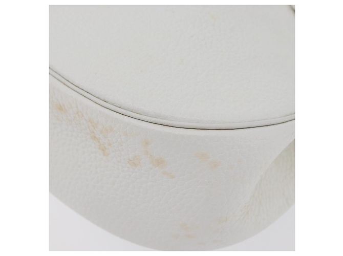 Christian Dior Shoulder Bag Leather White Gold - vista 11