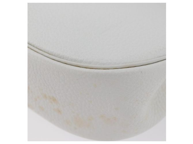 Christian Dior Shoulder Bag Leather White Gold - vista 13