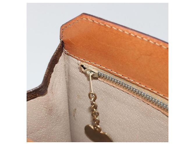 Céline CELINE Macadam Canvas Hand Bag PVC Leather Brown Gold - vista 20