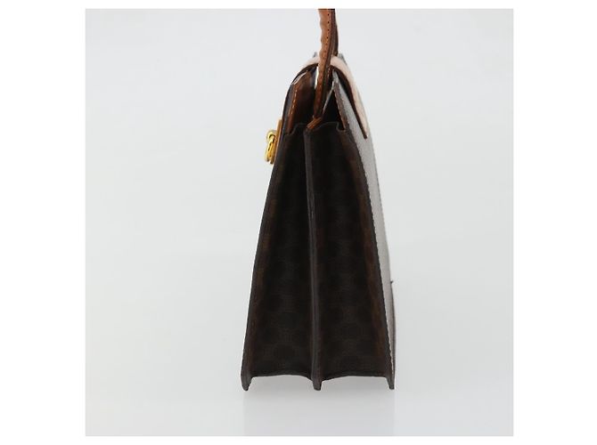 Céline CELINE Macadam Canvas Hand Bag PVC Leather Brown Gold - vista 3