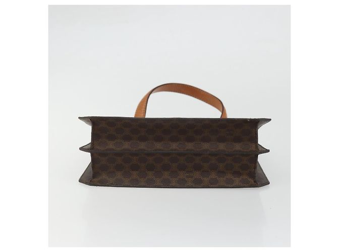 Céline CELINE Macadam Canvas Hand Bag PVC Leather Brown Gold - vista 5