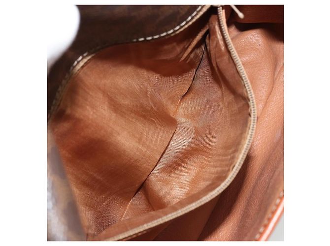 Céline CELINE Macadam Canvas Circle Shoulder Bag PVC Leather Brown Gold - vista 11