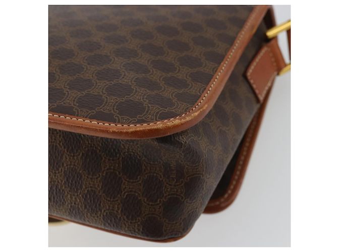 Céline CELINE Macadam Canvas Circle Shoulder Bag PVC Leather Brown Gold - vista 15