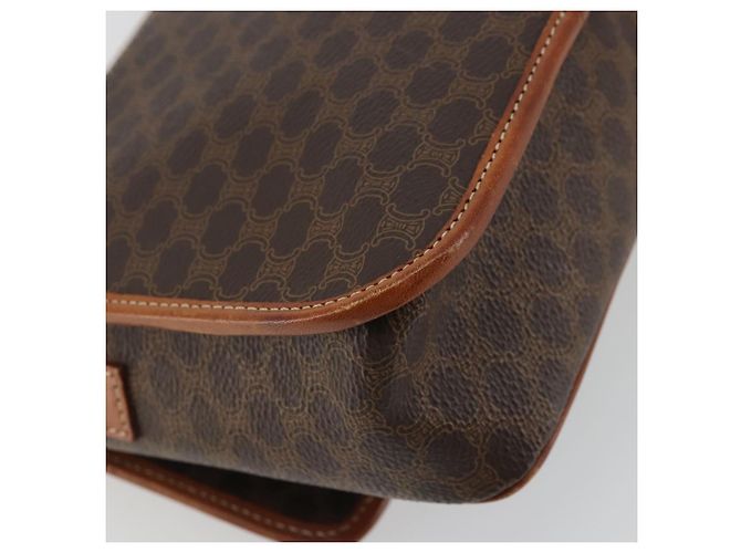 Céline CELINE Macadam Canvas Circle Shoulder Bag PVC Leather Brown Gold - vista 16