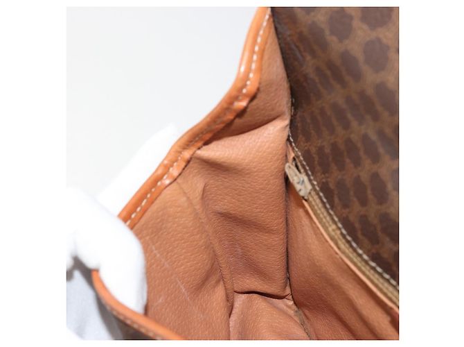 Céline CELINE Macadam Canvas Circle Shoulder Bag PVC Leather Brown Gold - vista 20