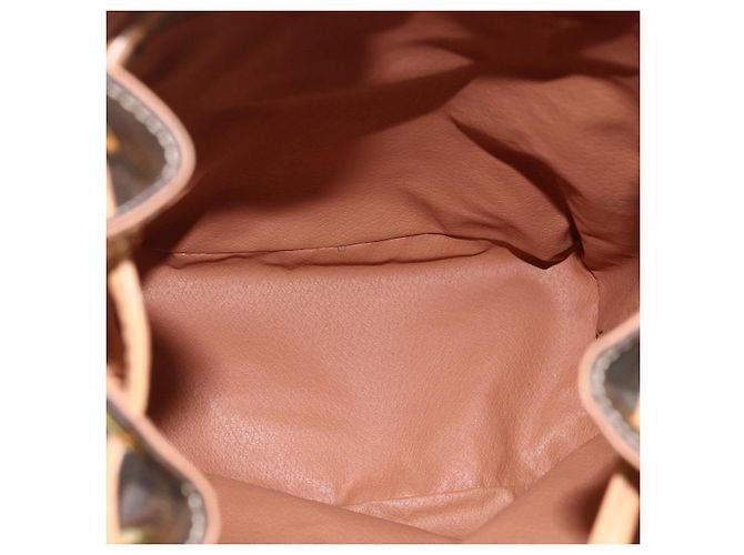 Céline CELINE Macadam Canvas Backpack PVC Leather Brown Gold - vista 11