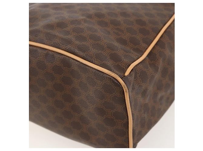 Céline CELINE Macadam Canvas Backpack PVC Leather Brown Gold - vista 16