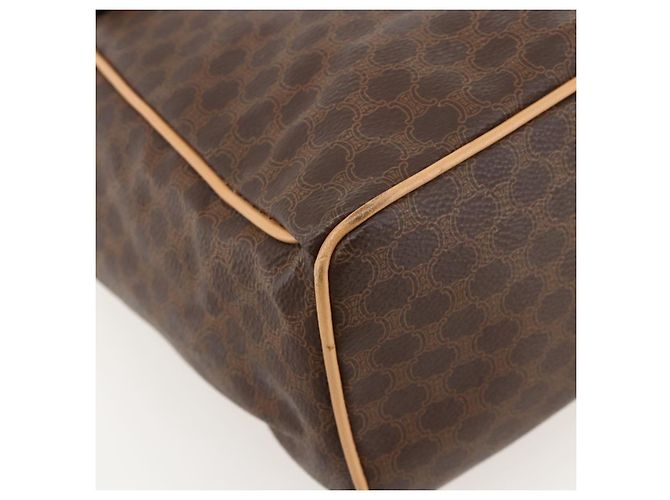 Céline CELINE Macadam Canvas Backpack PVC Leather Brown Gold - vista 17