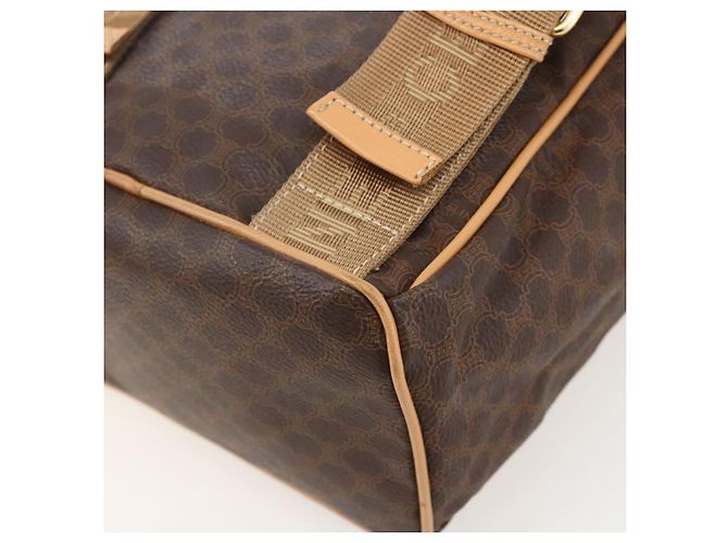 Céline CELINE Macadam Canvas Backpack PVC Leather Brown Gold - vista 18