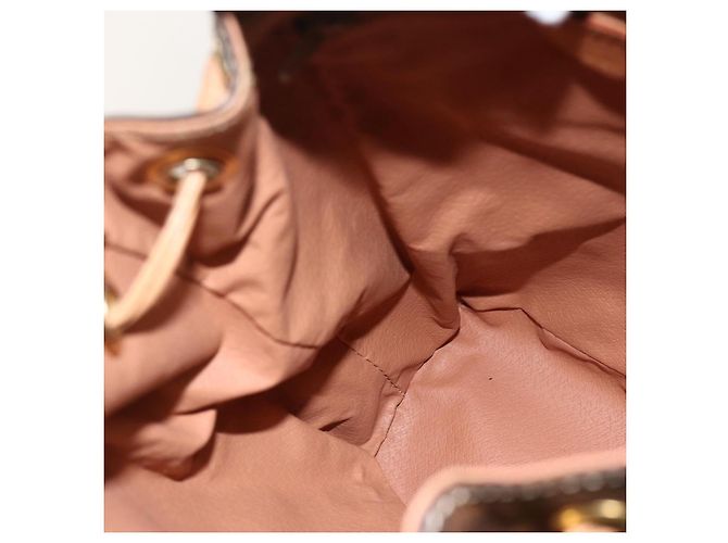 Céline CELINE Macadam Canvas Backpack PVC Leather Brown Gold - vista 21