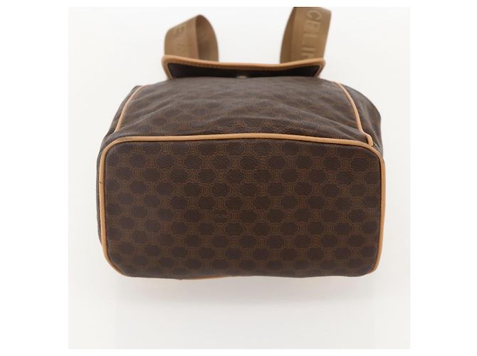 Céline CELINE Macadam Canvas Backpack PVC Leather Brown Gold - vista 5