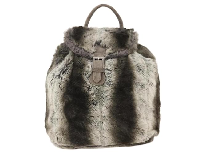 FENDI Backpack Fur Beige Silver - vista 13