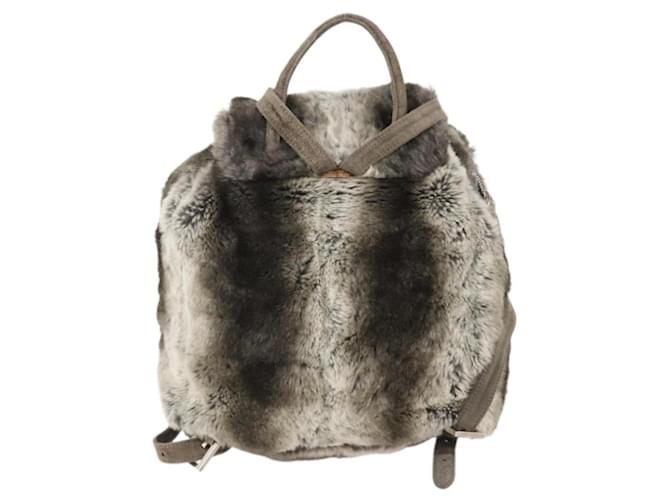 FENDI Backpack Fur Beige Silver - vista 2