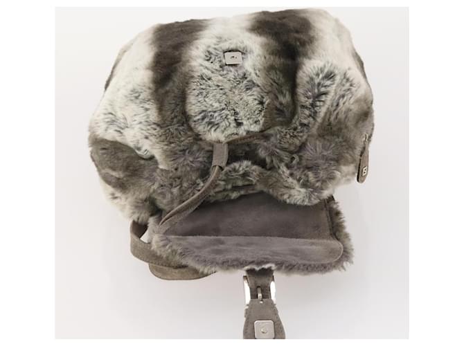 FENDI Backpack Fur Beige Silver - vista 22