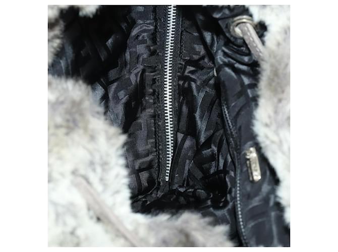 FENDI Backpack Fur Beige Silver - vista 24