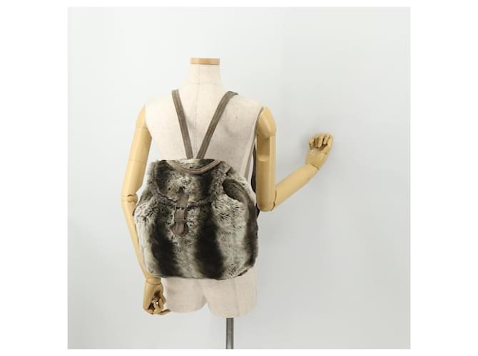 FENDI Backpack Fur Beige Silver - vista 28