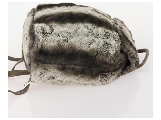 FENDI Backpack Fur Beige Silver - vista 3