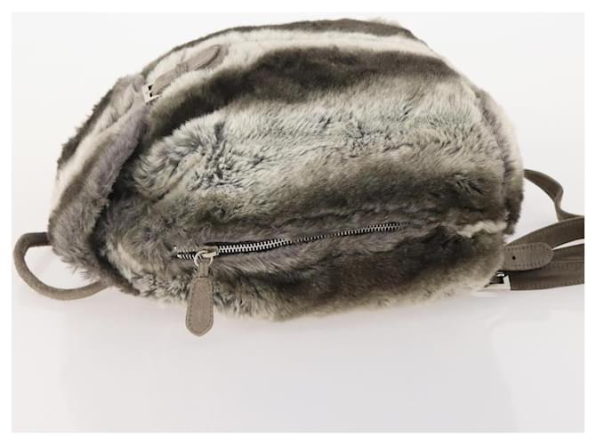 FENDI Backpack Fur Beige Silver - vista 4