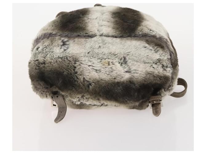 FENDI Backpack Fur Beige Silver - vista 5