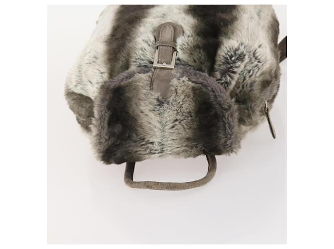 FENDI Backpack Fur Beige Silver - vista 6