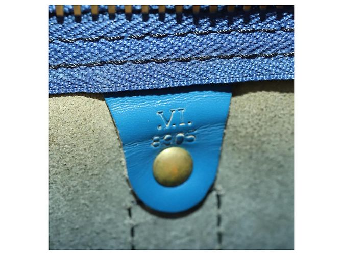 LOUIS VUITTON Epi Keepall 45 Boston Bag Blue M42975 LV - vista 12