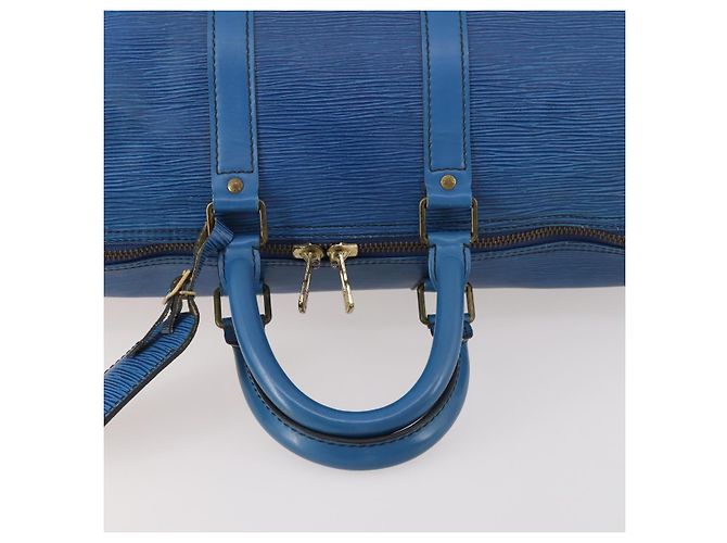 LOUIS VUITTON Epi Keepall 45 Boston Bag Blue M42975 LV - vista 7