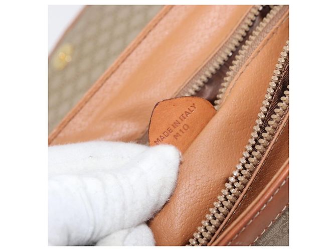 Céline CELINE Macadam Canvas Hand Bag PVC Beige Gold - vista 12
