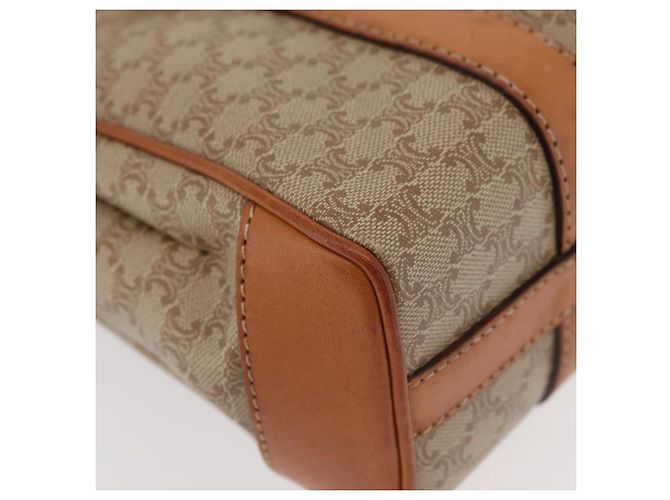 Céline CELINE Macadam Canvas Hand Bag PVC Beige Gold - vista 15