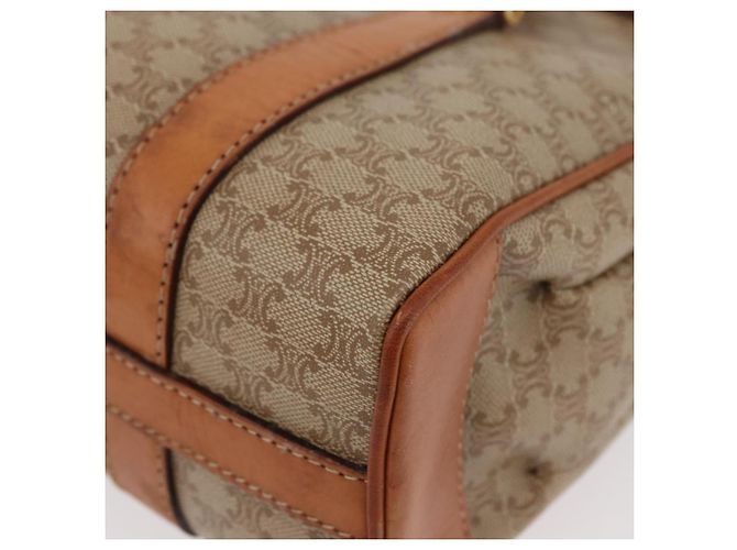 Céline CELINE Macadam Canvas Hand Bag PVC Beige Gold - vista 16