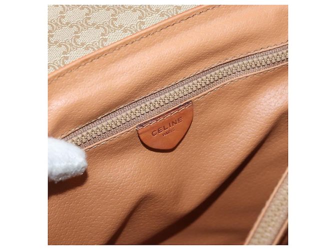 Céline CELINE Macadam Canvas Hand Bag PVC Beige Gold - vista 18