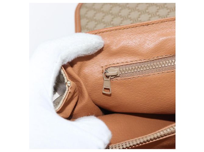 Céline CELINE Macadam Canvas Hand Bag PVC Beige Gold - vista 26