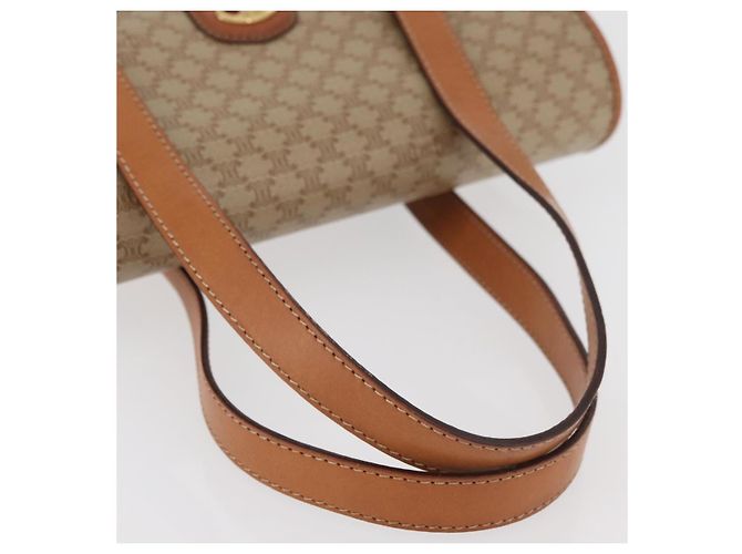 Céline CELINE Macadam Canvas Hand Bag PVC Beige Gold - vista 7