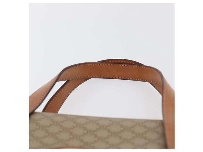 Céline CELINE Macadam Canvas Hand Bag PVC Beige Gold - vista 8
