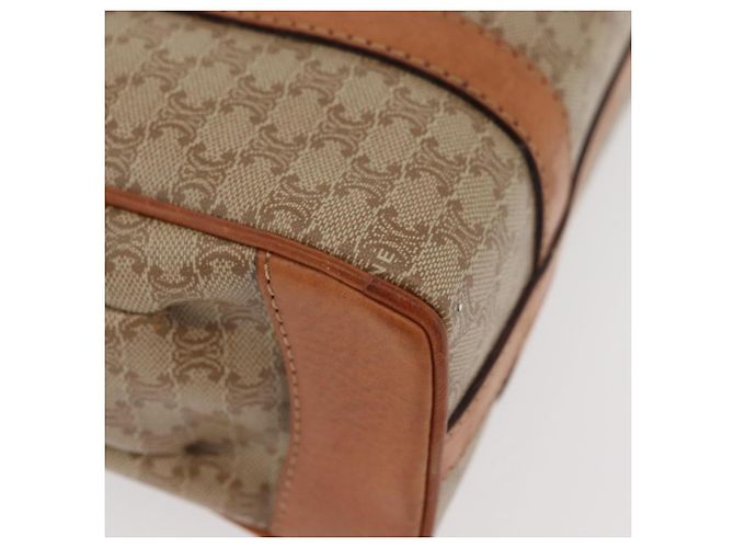 Céline CELINE Macadam Canvas Hand Bag PVC Beige Gold - vista 9