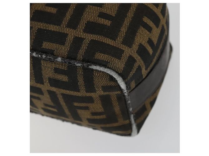 FENDI Zucca Canvas Pouch Hand Bag Black Brown - vista 15