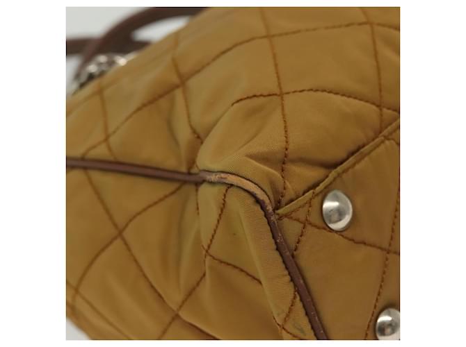 PRADA Chain Shoulder Bag Nylon Beige Silver - vista 12