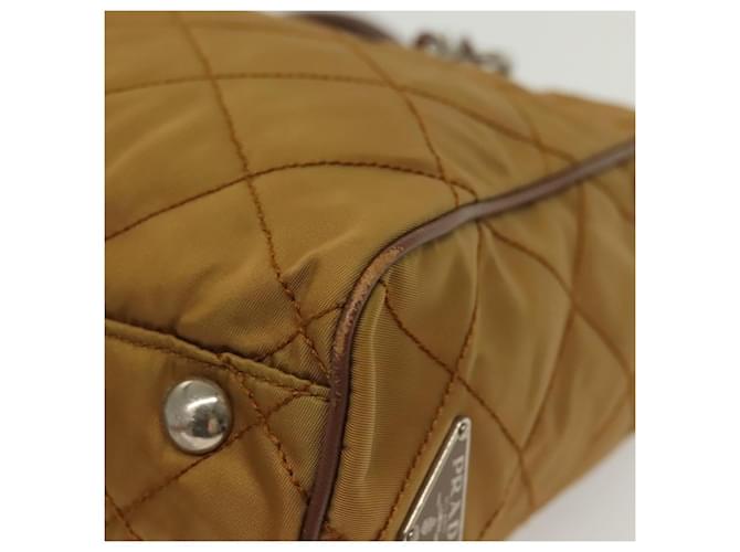 PRADA Chain Shoulder Bag Nylon Beige Silver - vista 13