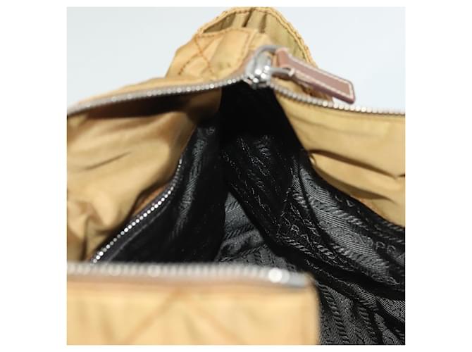 PRADA Chain Shoulder Bag Nylon Beige Silver - vista 18