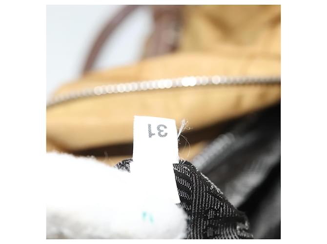 PRADA Chain Shoulder Bag Nylon Beige Silver - vista 22