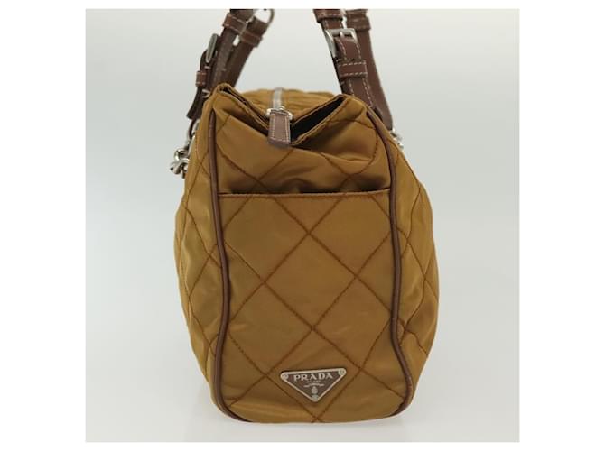 PRADA Chain Shoulder Bag Nylon Beige Silver - vista 5