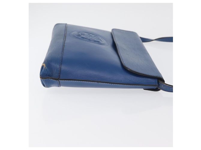 FENDI Shoulder Bag Leather Blue gold - vista 3