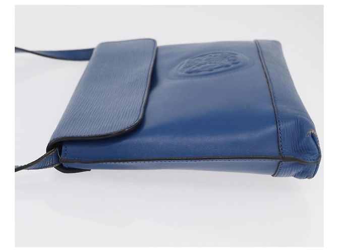 FENDI Shoulder Bag Leather Blue gold - vista 4