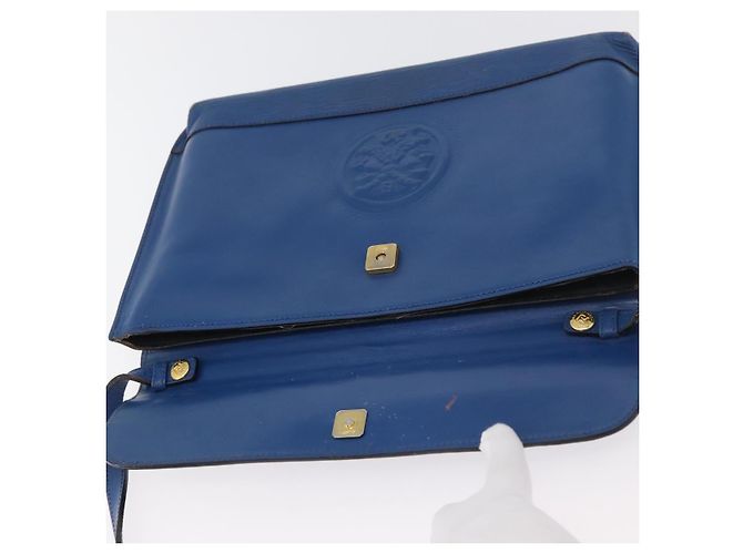 FENDI Shoulder Bag Leather Blue gold - vista 9