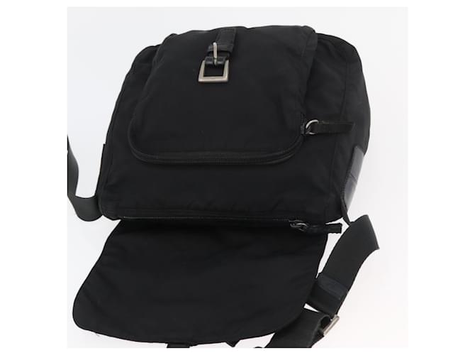 PRADA Shoulder Bag Nylon Black Silver - vista 10