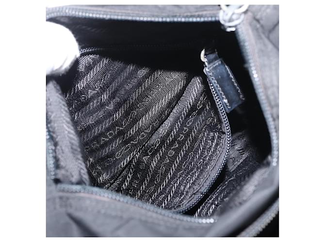 PRADA Shoulder Bag Nylon Black Silver - vista 26